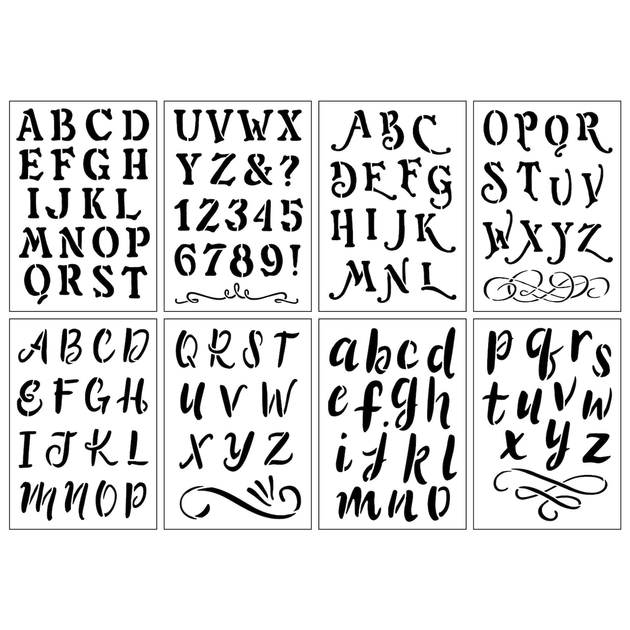 6 Pack: 1.5" Whimsy Alphabet Stencils by Craft Smart®